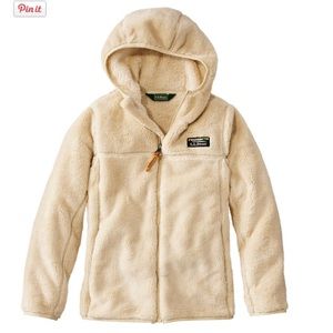 LL Bean Girls Hi-Pile Fleece. Size L 14/16